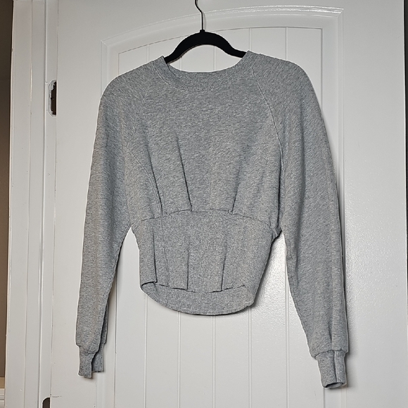Victoria's Secret Tops - VS M Gray Cropped Sweatshirt